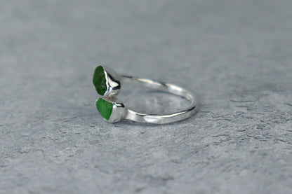 UK Size L Welsh Sea Glass Ring