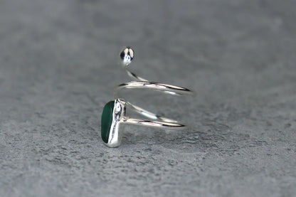 UK Size M/N Welsh Sea Glass Ring
