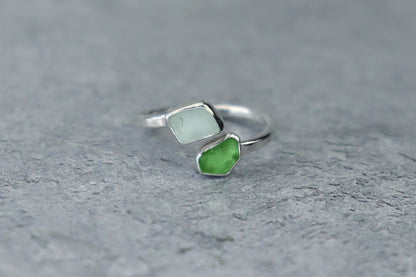 UK Size Q Welsh Sea Glass Ring
