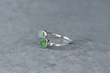 UK Size Q Welsh Sea Glass Ring