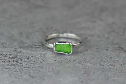 UK Size M Welsh Sea Glass Ring
