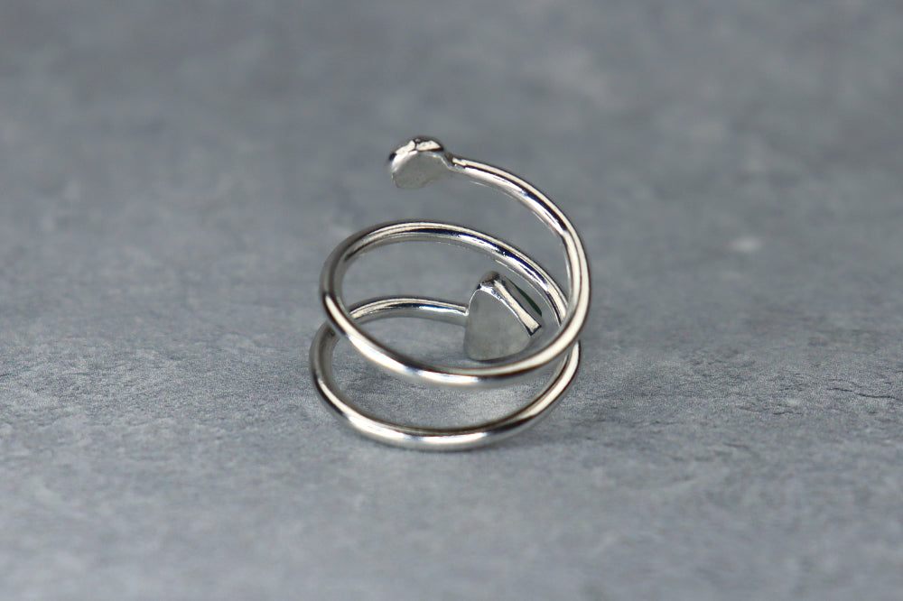 UK Size K/L Welsh Sea Glass Ring