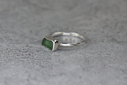UK Size T Welsh Sea Glass Ring