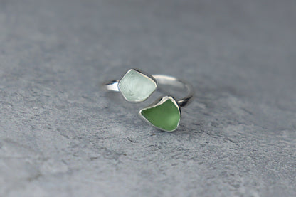 UK Size Q Welsh Sea Glass Ring