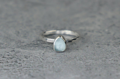 UK Size L/M Welsh Sea Glass Ring