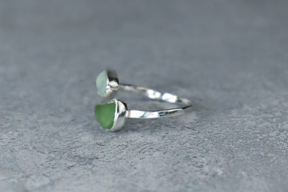 UK Size Q Welsh Sea Glass Ring