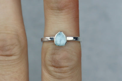 UK Size L/M Welsh Sea Glass Ring