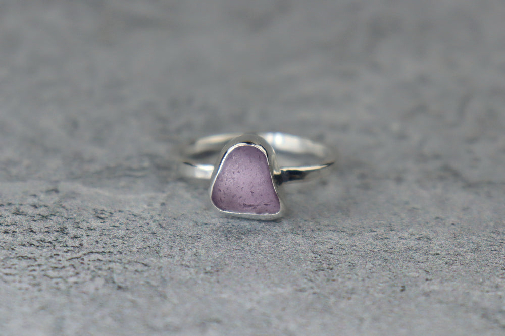 UK Size Q Welsh Sea Glass Ring
