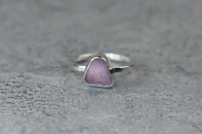 UK Size Q Welsh Sea Glass Ring