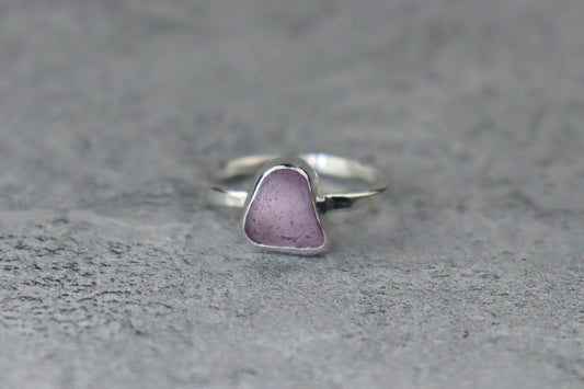 UK Size Q Welsh Sea Glass Ring