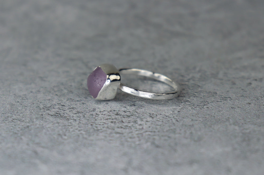 UK Size Q Welsh Sea Glass Ring