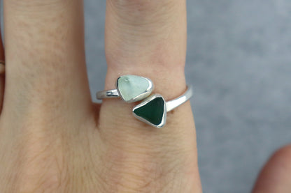 UK Size T/U Welsh Sea Glass Ring