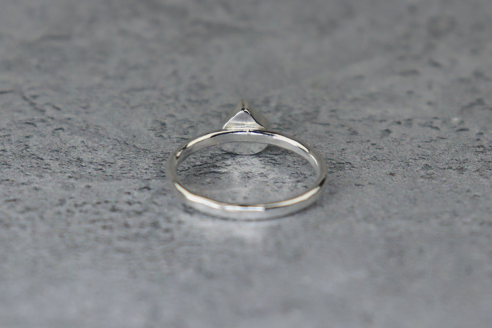UK Size Q/R Welsh Sea Glass Ring