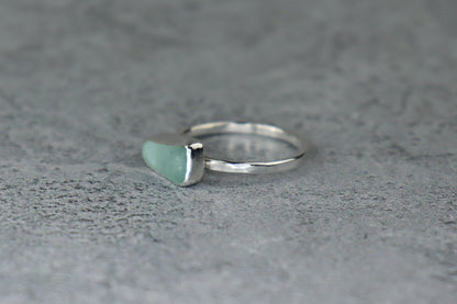 UK Size U/V Welsh Sea Glass Ring