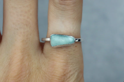 UK Size U/V Welsh Sea Glass Ring