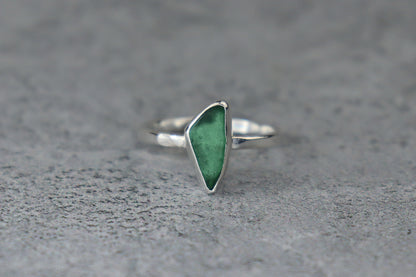 UK Size S Welsh Sea Glass Ring