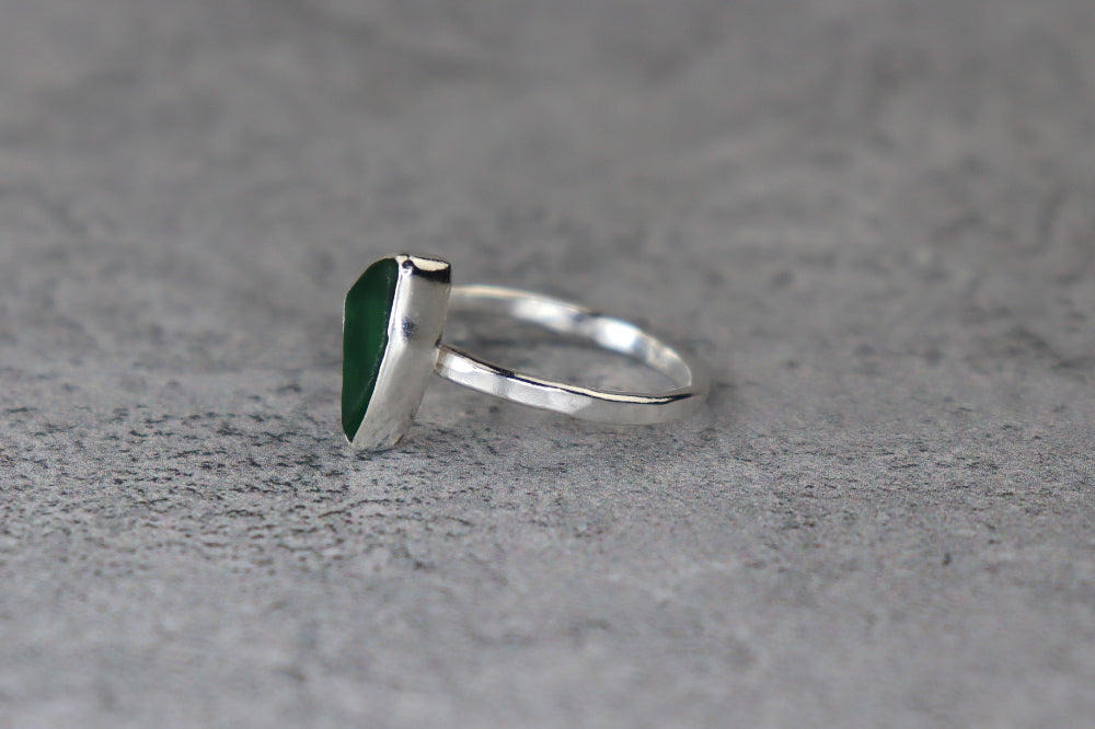 UK Size S Welsh Sea Glass Ring