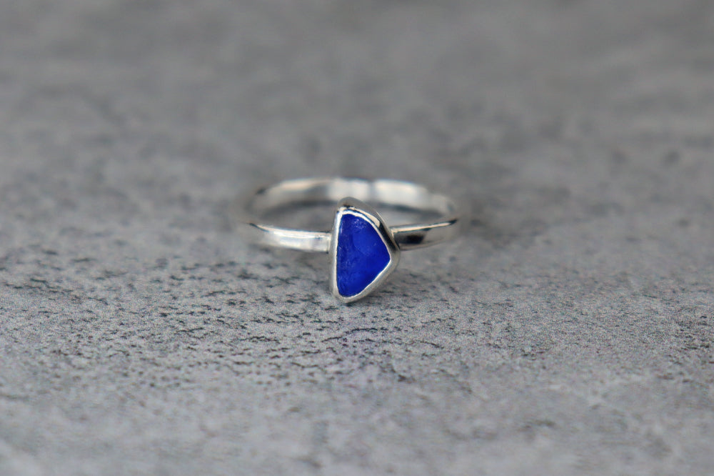 UK Size N/O Welsh Sea Glass Ring