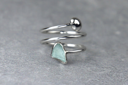 UK Size N/O Welsh Sea Glass Ring