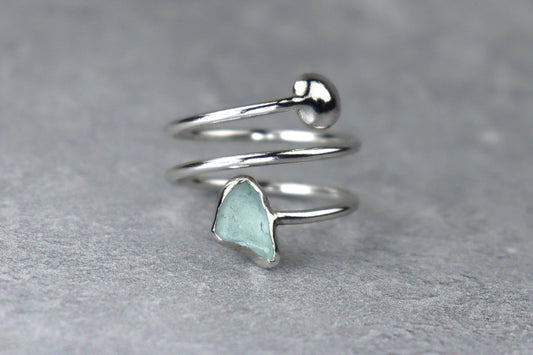 UK Size N/O Welsh Sea Glass Ring
