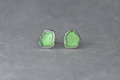 Welsh Sea Glass Stud Earrings
