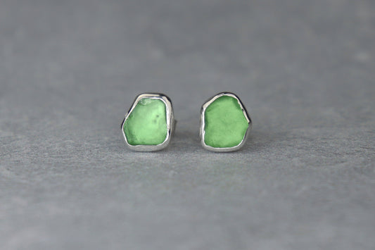 Welsh Sea Glass Stud Earrings