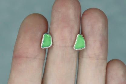Welsh Sea Glass Stud Earrings
