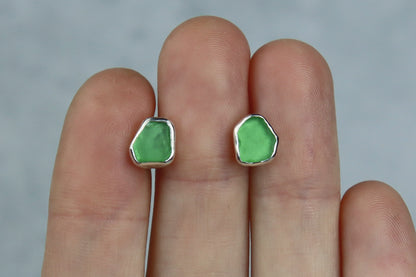 Welsh Sea Glass Stud Earrings