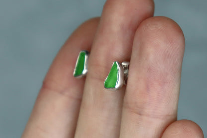 Welsh Sea Glass Stud Earrings