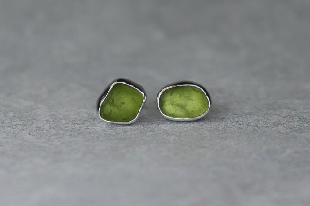 Welsh Sea Glass Stud Earrings