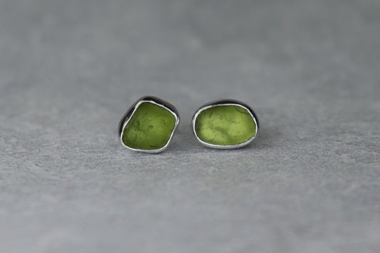 Welsh Sea Glass Stud Earrings