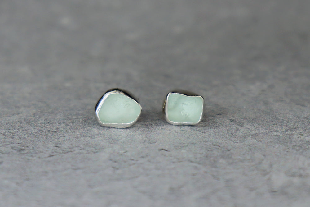 Welsh Sea Glass Stud Earrings