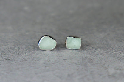 Welsh Sea Glass Stud Earrings