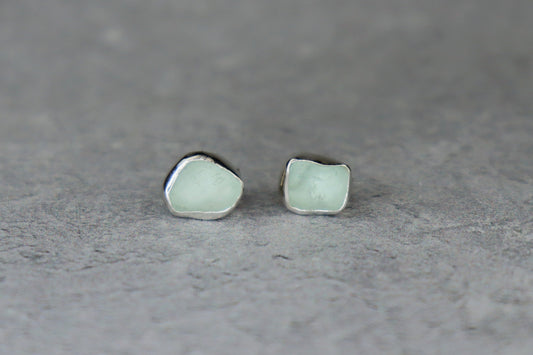 Welsh Sea Glass Stud Earrings