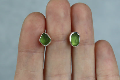 Welsh Sea Glass Stud Earrings