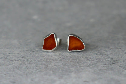Welsh Sea Glass Stud Earrings