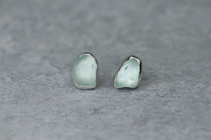 Welsh Sea Glass Stud Earrings