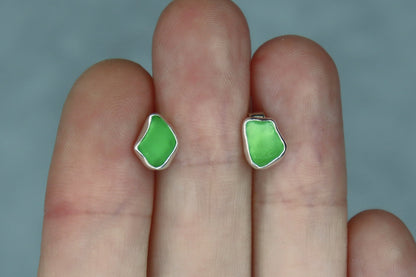 Welsh Sea Glass Stud Earrings