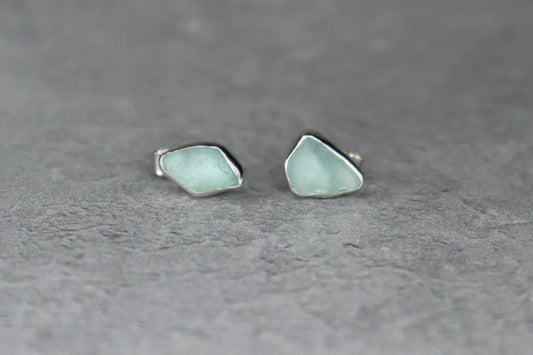 Welsh Sea Glass Stud Earrings