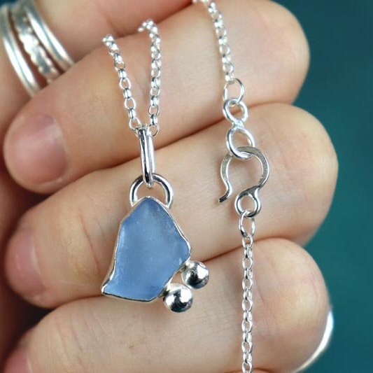 Welsh Sea Glass Silver Necklace